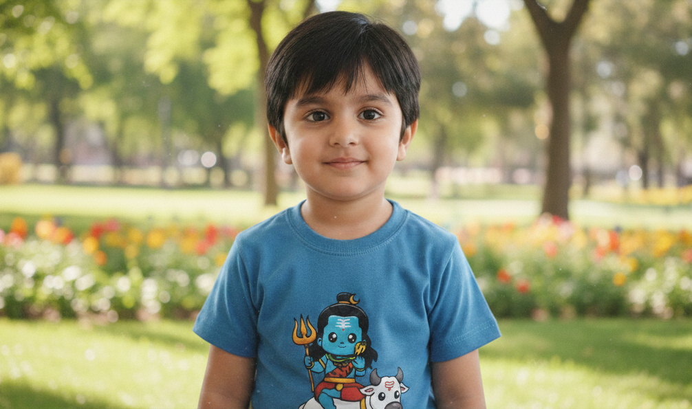 Kids T-Shirt β Shiva (Sky Blue)