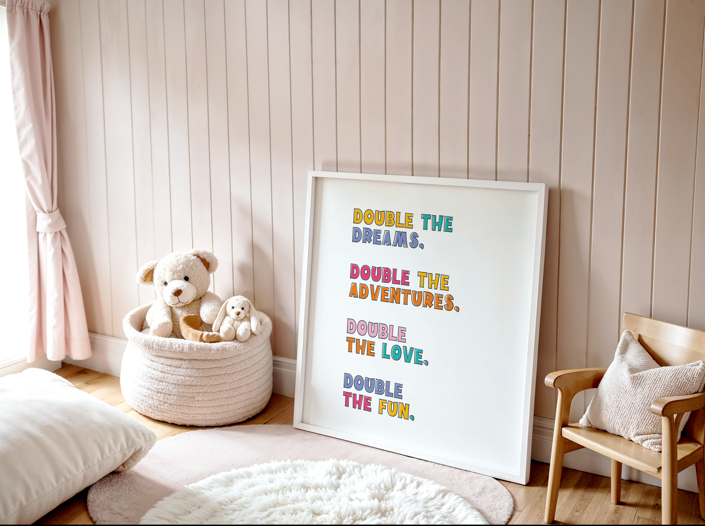 Double the Dreams, Double the Adventure Poster (30 x 30 cm)