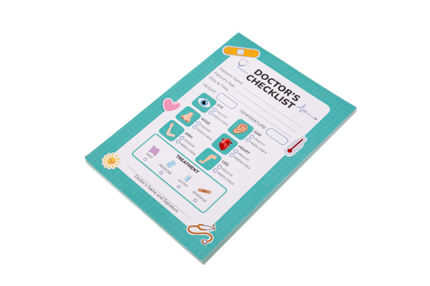 Pretend Play Notepad – Doctor’s Checklist (40 pages)