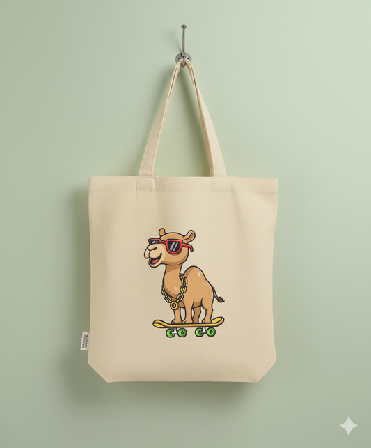 Tote Bag – Camel on Skateboard