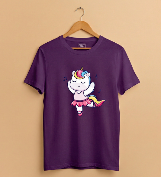Kids T-Shirt – Unicorn Ballerina (Purple)