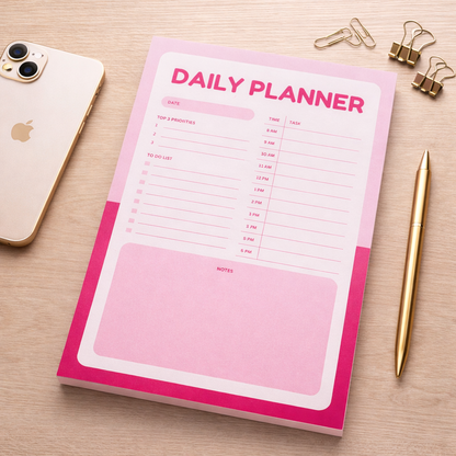 Daily Planner Notepad (6 x 9 in, 50 sheets)