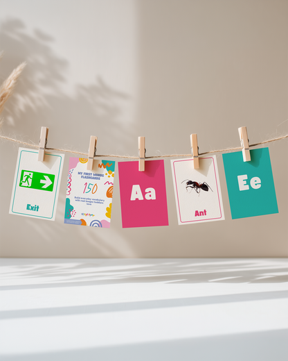 150 First Words Flashcards (152 Cards)