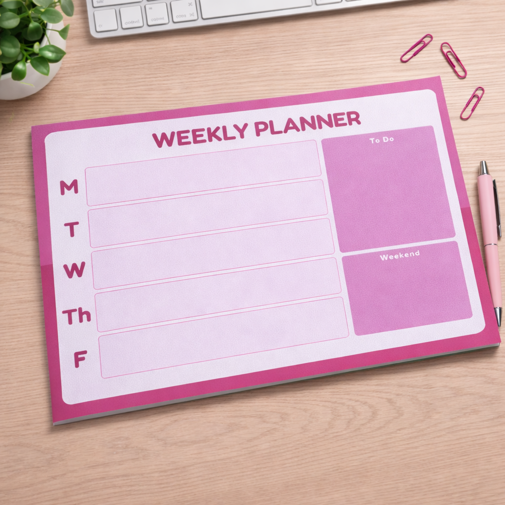 Weekly Planner Notepad (11 x 8.5 in, 50 sheets)