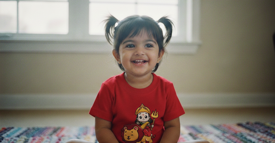 Kids T-Shirt – Durga (Red)