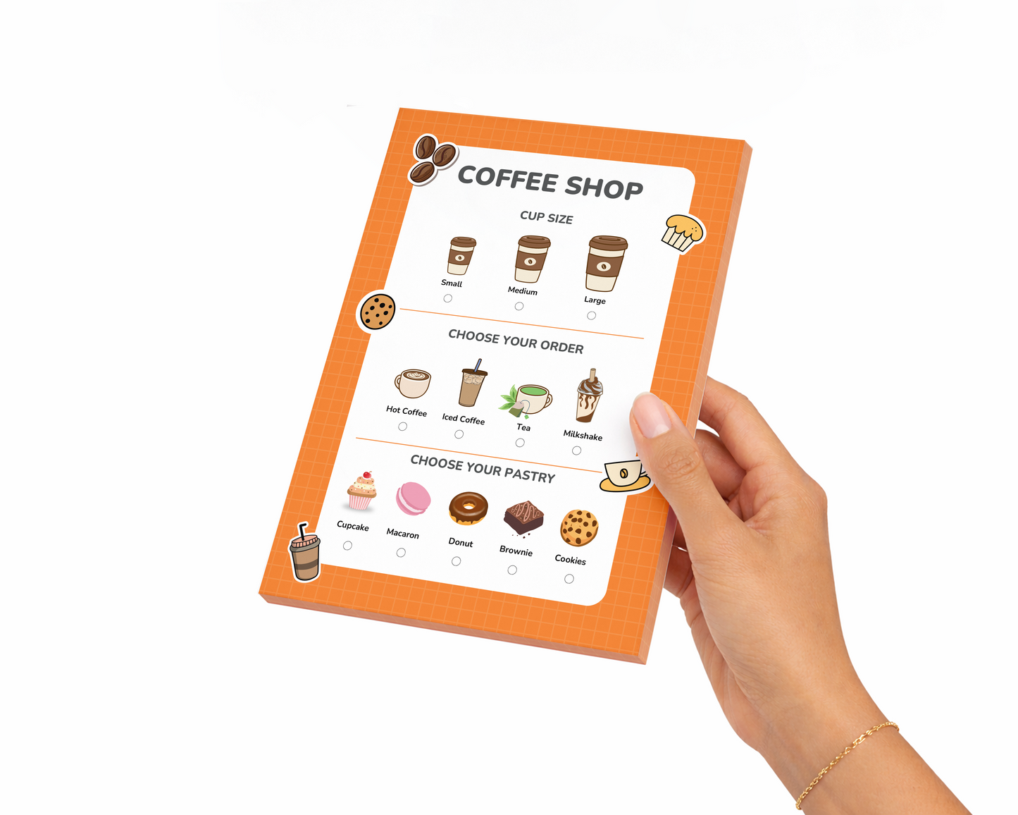 Pretend Play Notepad – Coffee Shop (40 pages)