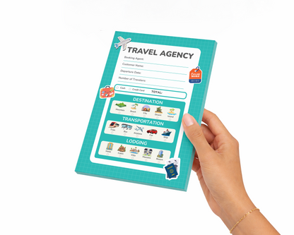 Pretend Play Notepad – Travel Agency (40 pages)
