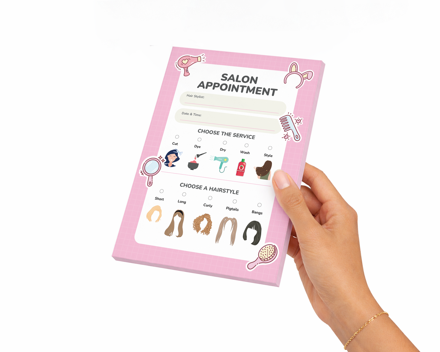 Pretend Play Notepad – Salon Appointment (40 pages)