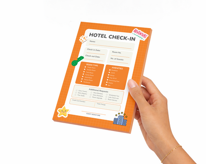 Pretend Play Notepad – Hotel Check-In (40 pages)