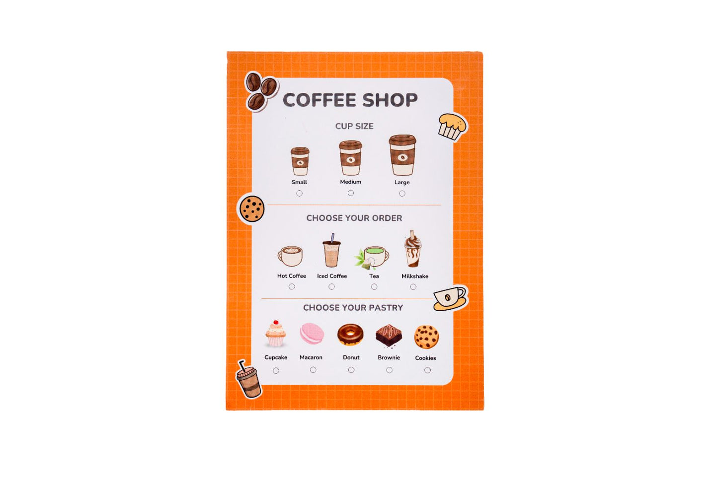 Pretend Play Notepad – Coffee Shop (40 pages)