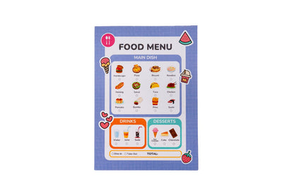 Pretend Play Notepad – Food Menu (40 pages)