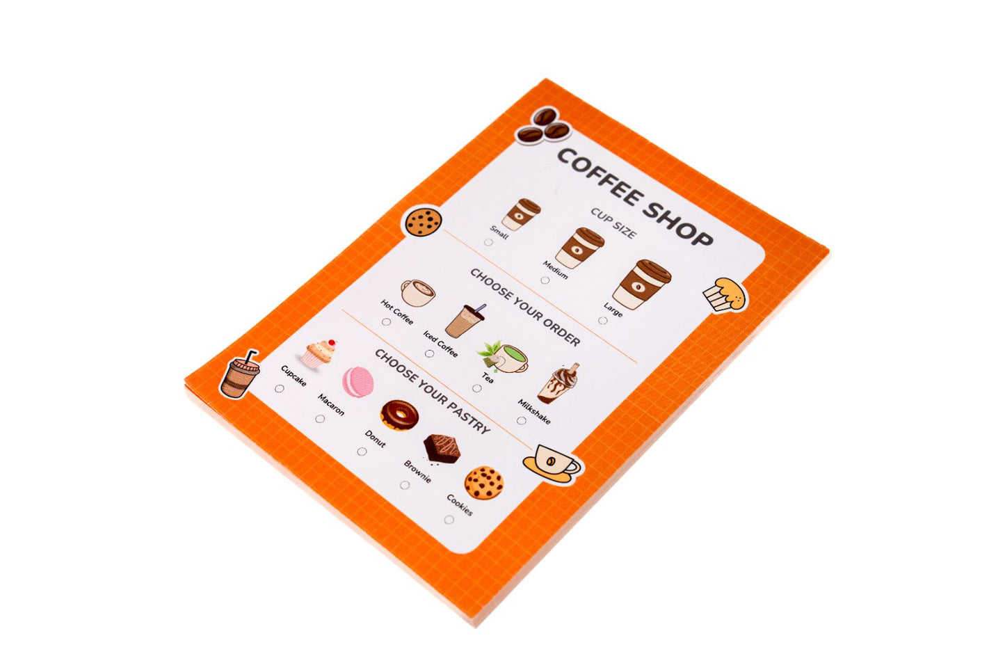 Pretend Play Notepad – Coffee Shop (40 pages)