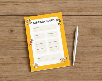 Pretend Play Notepad – Library Card (40 pages)